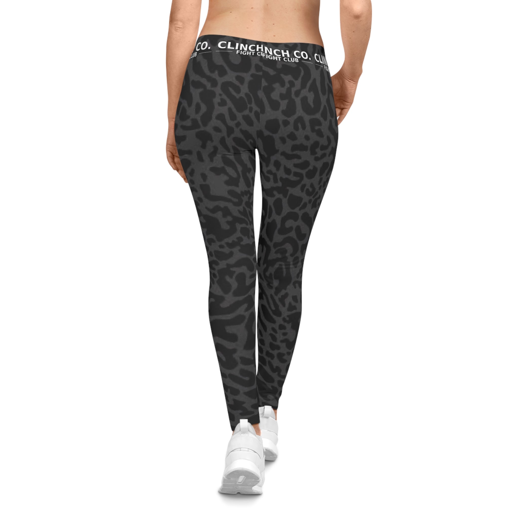 Clinch Co. Fight Club Leopard Print Leggings — Women's Casual/Workout Bottoms