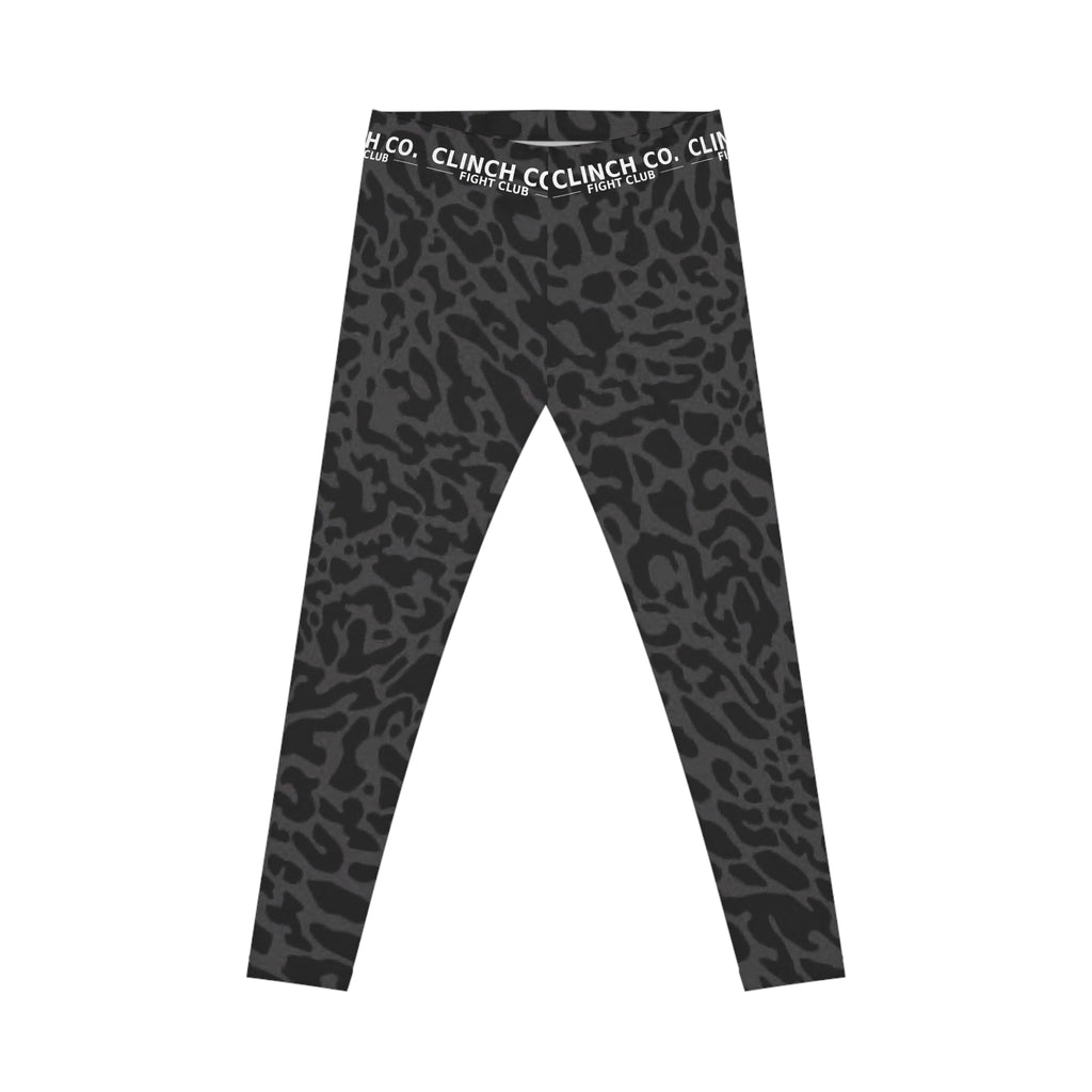 Clinch Co. Fight Club Leopard Print Leggings — Women's Casual/Workout Bottoms