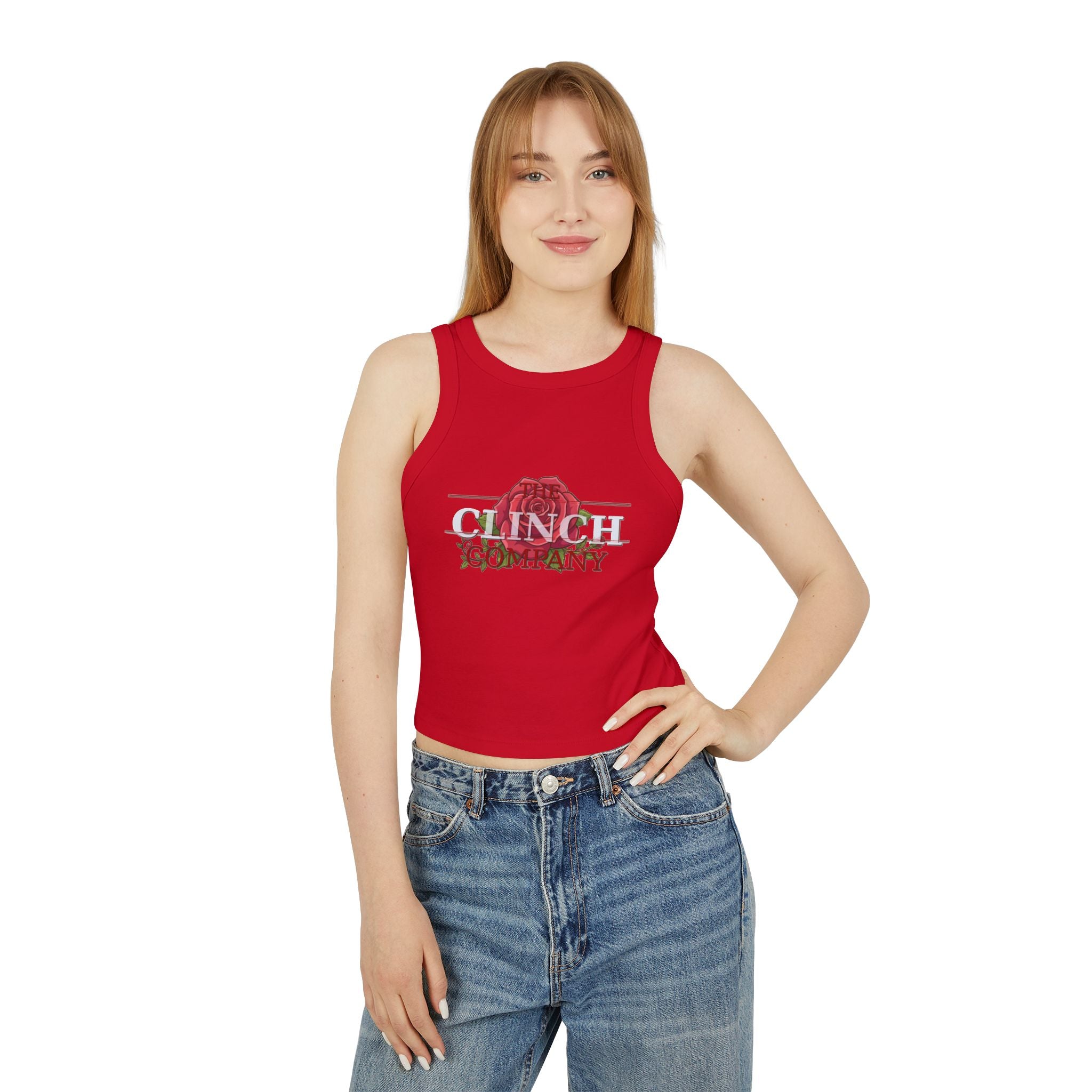 The Clinch Company Rose Tank Top | Womens Racer Tans