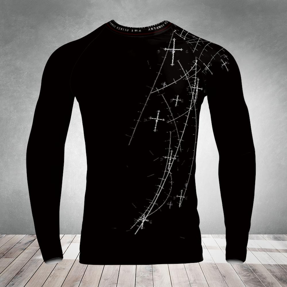 The Clinch Company Long Sleeve Rash Guard | "Gothic" | MMA/BJJ