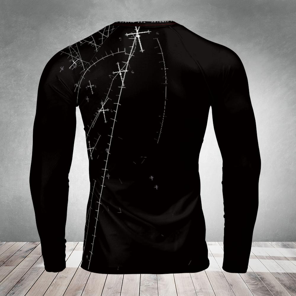 The Clinch Company Long Sleeve Rash Guard | "Gothic" | MMA/BJJ