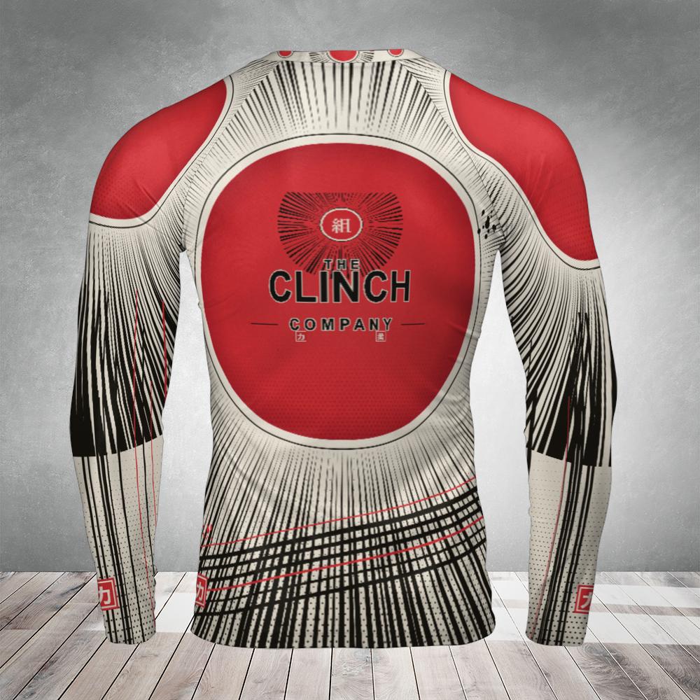 The Clinch Company Long Sleeve Rash Guard | "Juji Gatame" | MMA/BJJ Top