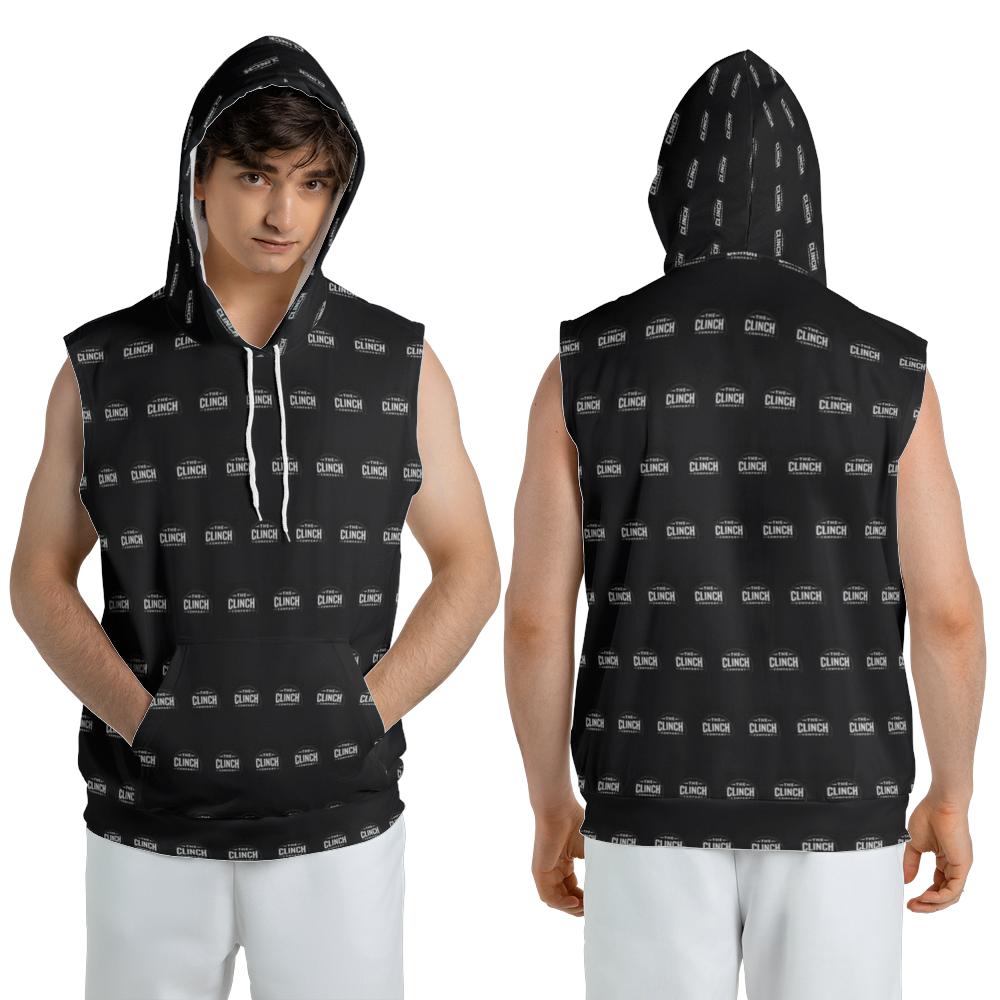 The Clinch Company Sleeveless Hoodie | Logo Print Design