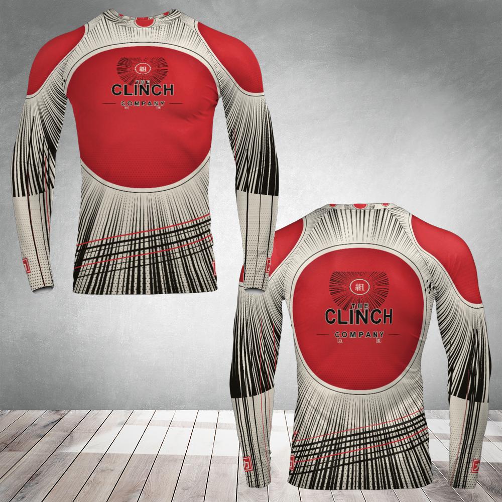 The Clinch Company Long Sleeve Rash Guard | "Juji Gatame" | MMA/BJJ Top