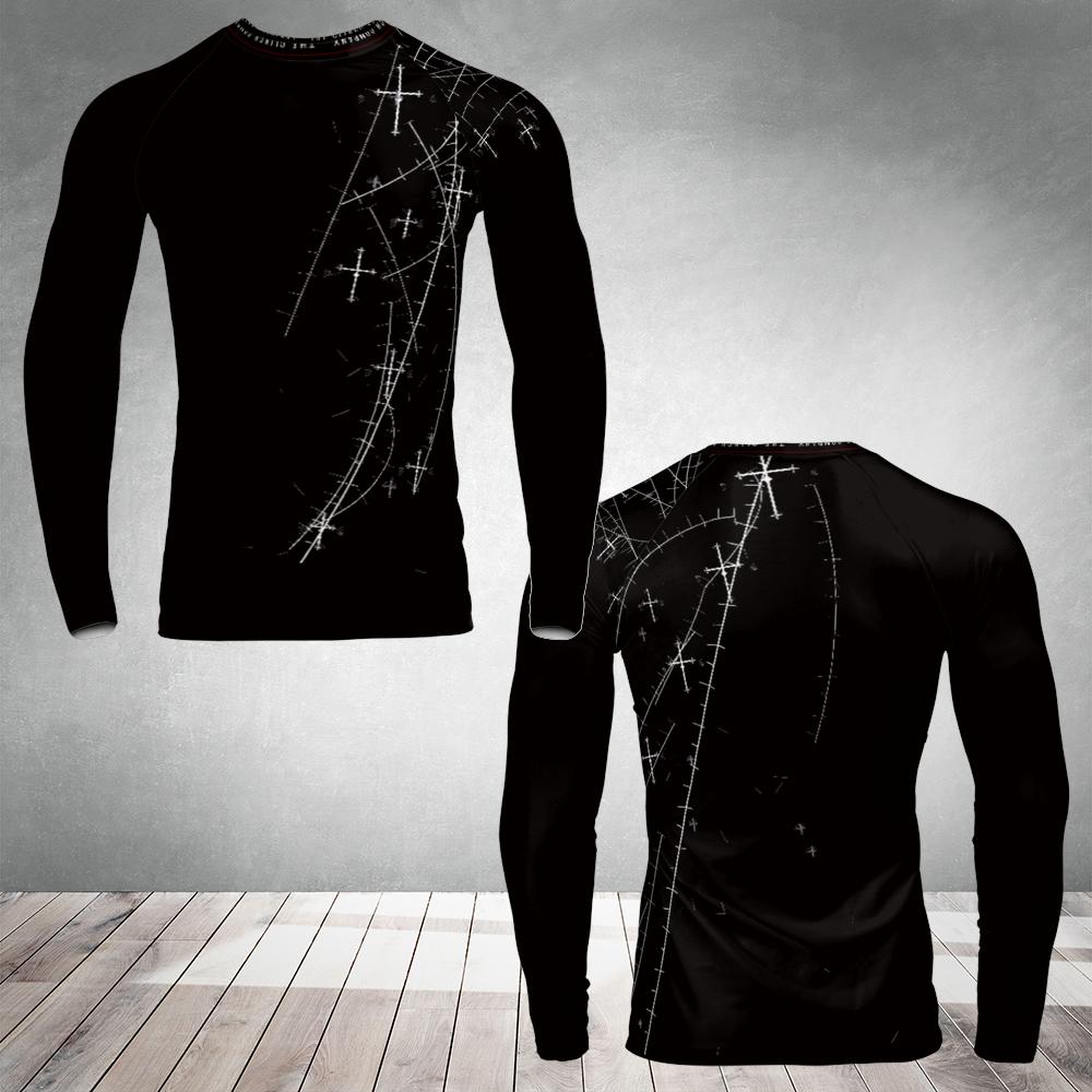 The Clinch Company Long Sleeve Rash Guard | "Gothic" | MMA/BJJ