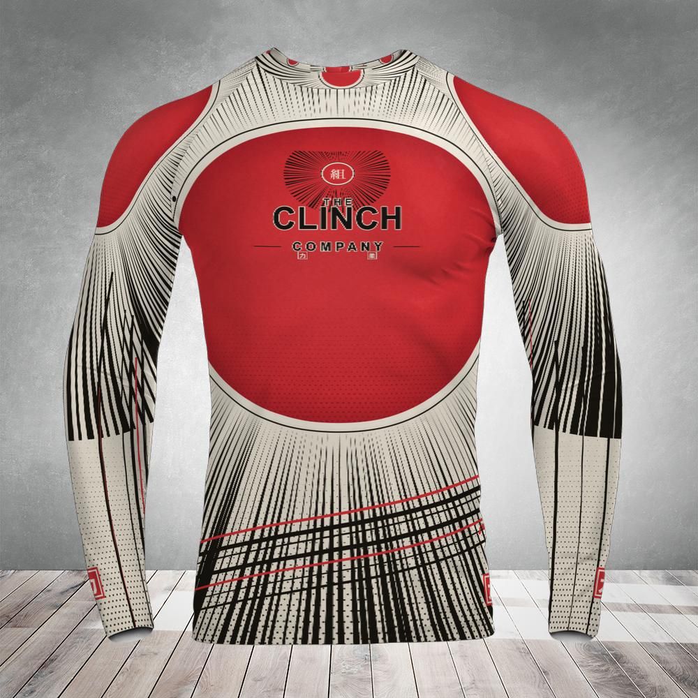 The Clinch Company Long Sleeve Rash Guard | "Juji Gatame" | MMA/BJJ Top
