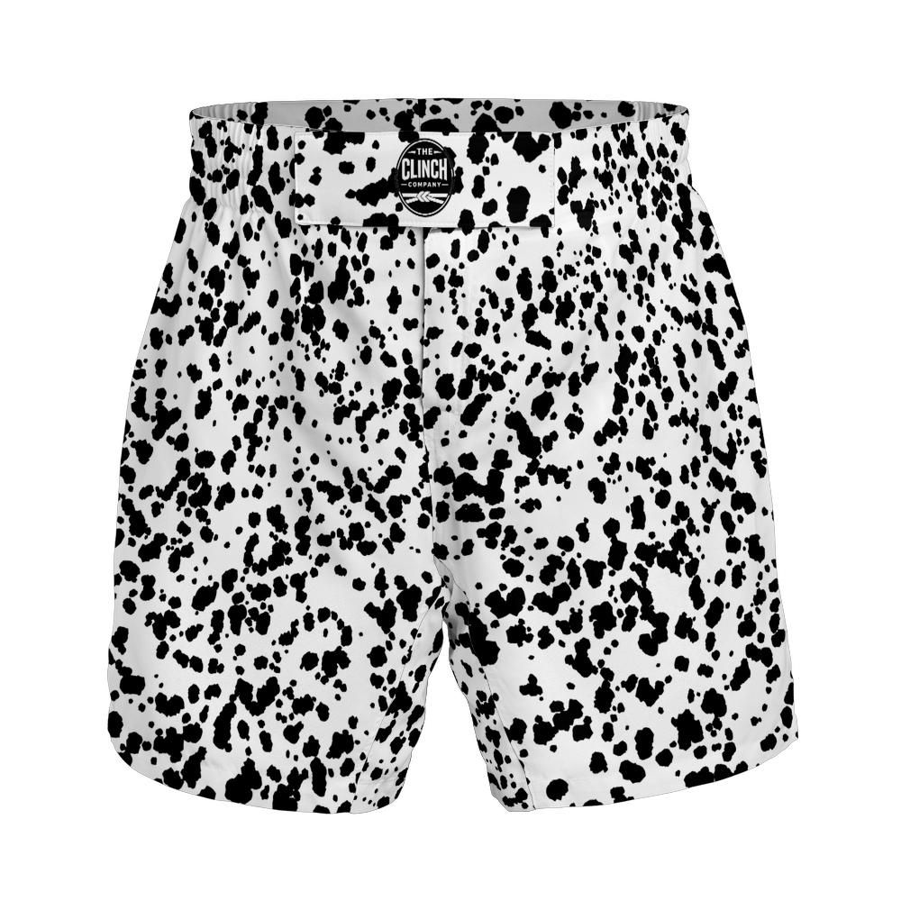 The Clinch Company Shorts | "White Cheetah" | MMA/BJJ Shorts